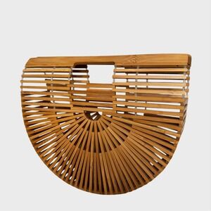 Bamboo Arc Handbag 70's Style MCM style Boho Bohemian Hippie Festival Bag